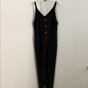 SHEIN Black Sleeveless Jumpsuit